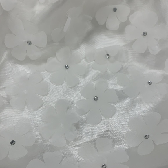 Pure White Little Girl Fancy Dress- Wedding, Flower Girl, Party Approx. 2T 3T - Picture 11 of 16